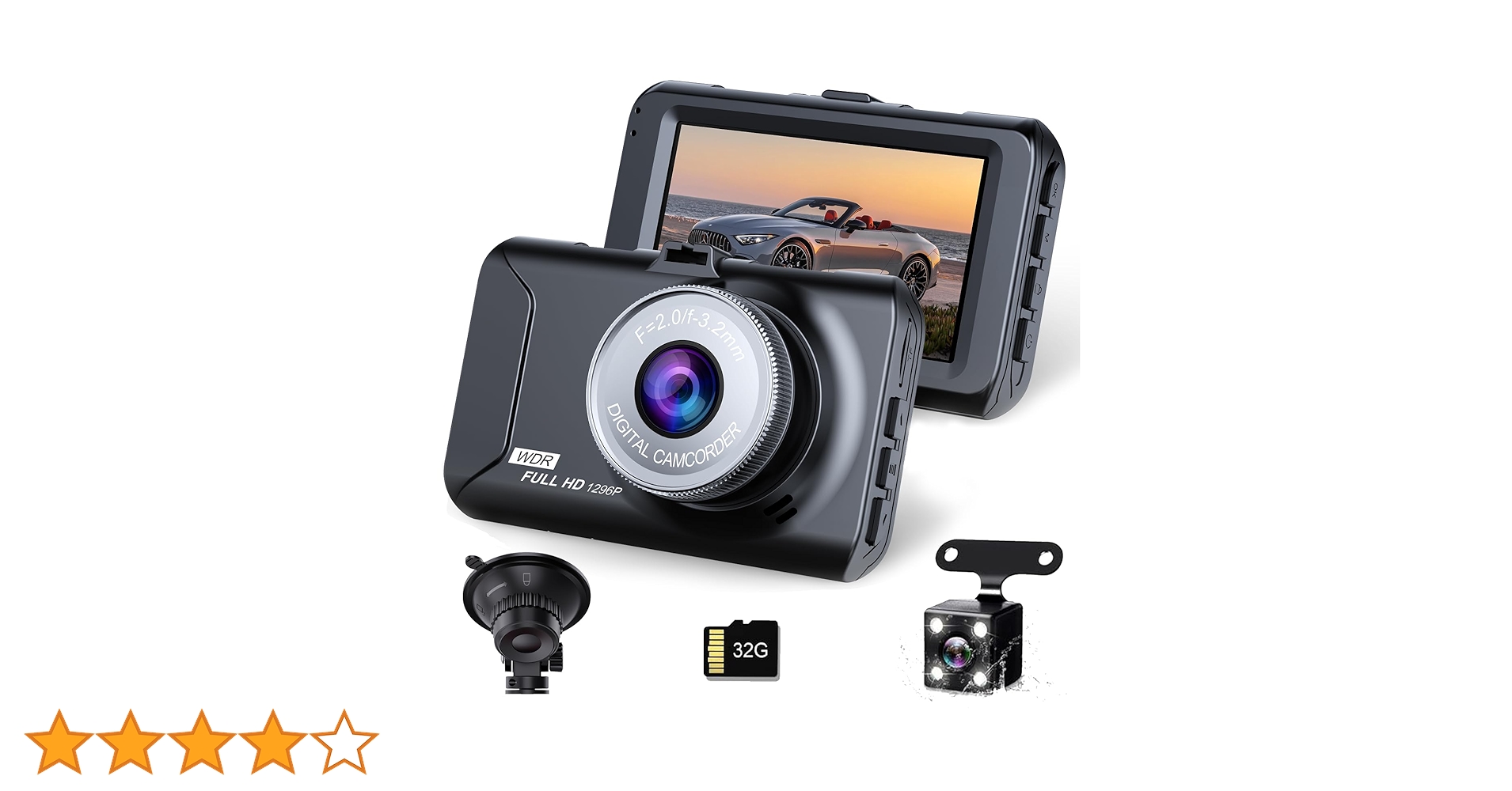 小型ドライブレコーダー　前後2カメラ　新品 Amazon.co.jp: ドライブレコーダー 前後2カメラ 小型ドラレコ